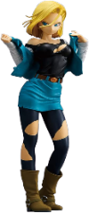 Androide 18, la poderosa androide creada por el Dr. Gero! Esta villana convertida en heroína es la compañera perfecta para tus figuras de Dragon Ball.