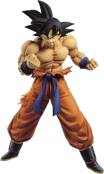 Super Saiyan: La transformación más icónica de Goku en la que su cabello se vuelve dorado y sus ojos se vuelven verdes. Su ropa no cambia, pero su aura se vuelve más grande y brillante.