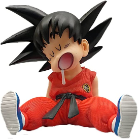 figura de goku de niño durmiendo 